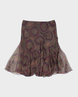 Ralph Lauren Paisley Pattern Skirt - M