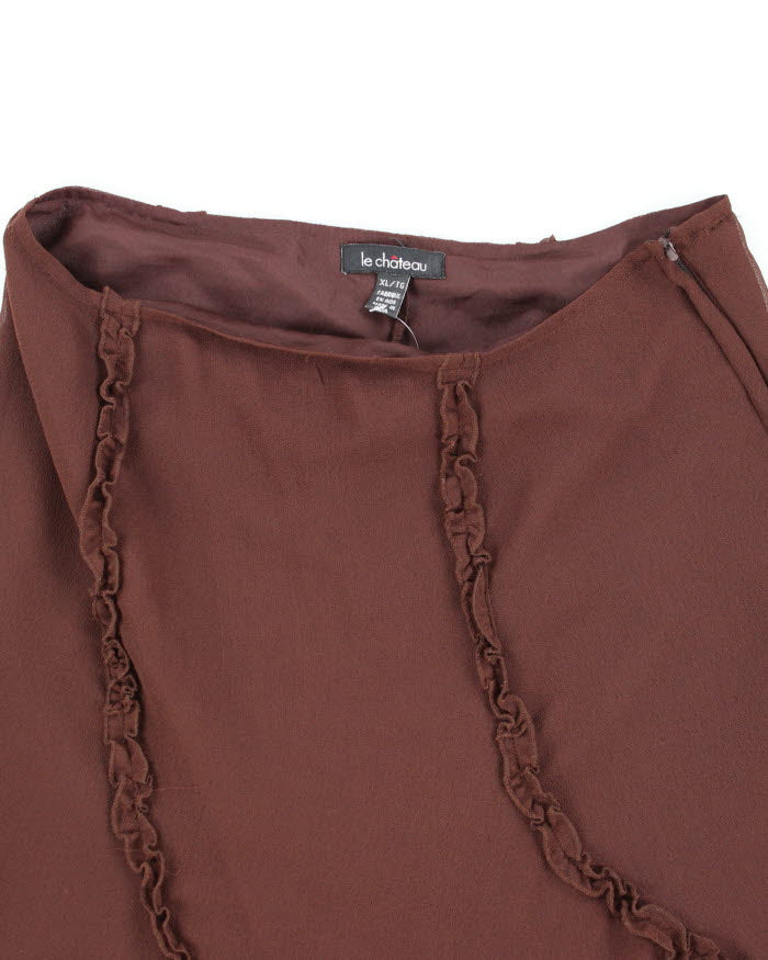 Y2k 00s Le Chateau Brown Skirt - XL