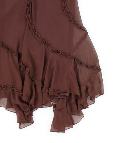 Y2k 00s Le Chateau Brown Skirt - XL