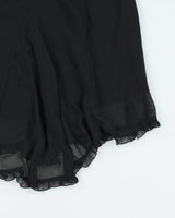 Y2k 00s Black Frilly Skirt - S