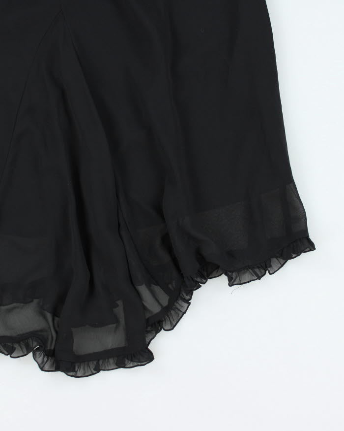 Y2k 00s Black Frilly Skirt - S