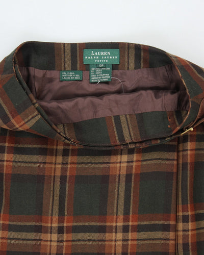 Vintage Ralph Lauren Wool Check Skirt - S