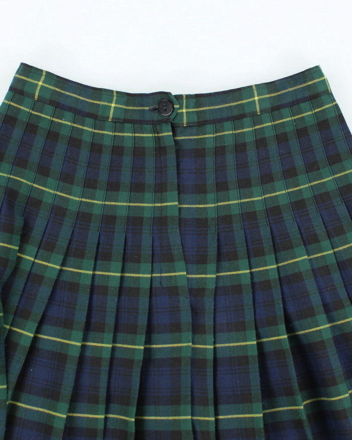 Vintage Cambridge Uniforms Checked Pleated Skirt - S
