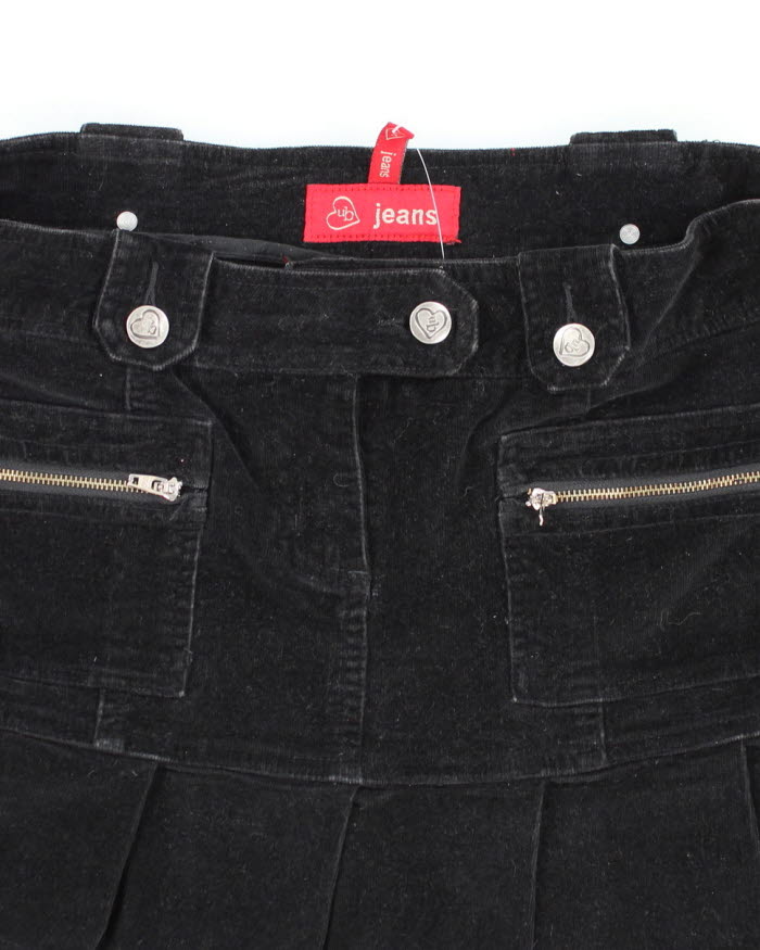 Y2k 00s Ub Jeans Corduroy Pleated Mini Skirt - M