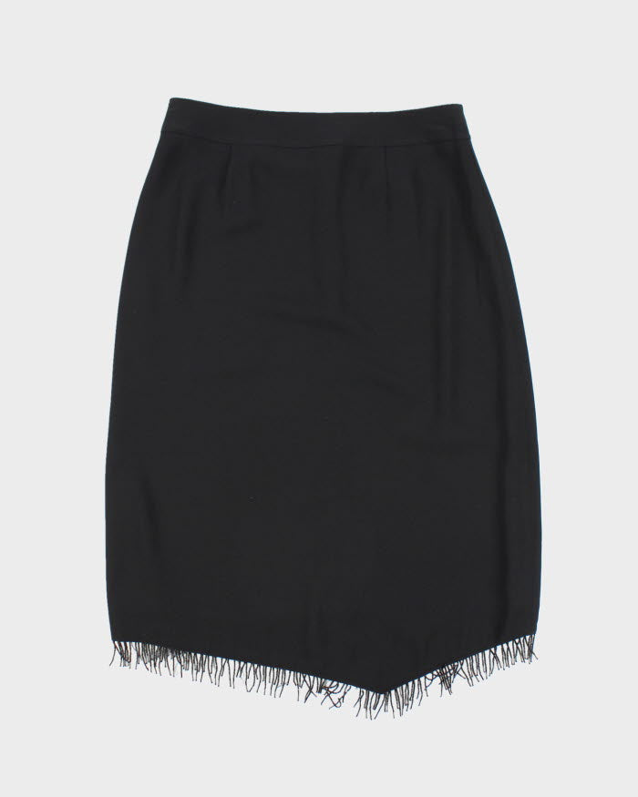 Y2k 00s Black Beaded Skirt - S