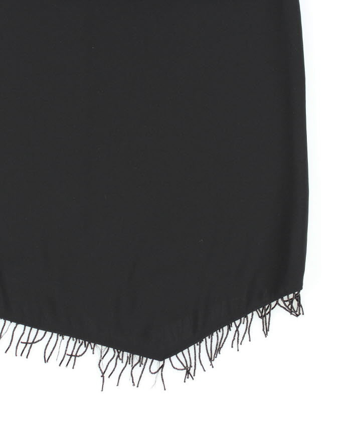 Y2k 00s Black Beaded Skirt - S