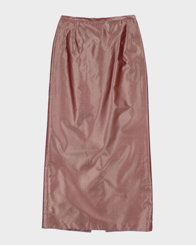 Vintage 90s Iridescent Silk Skirt - S