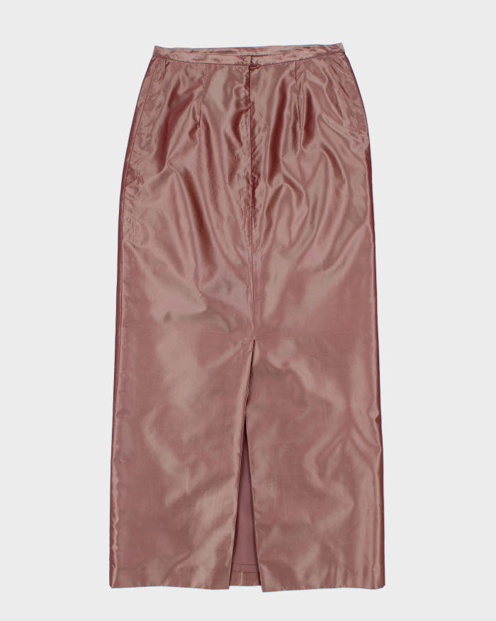 Vintage 90s Iridescent Silk Skirt - S