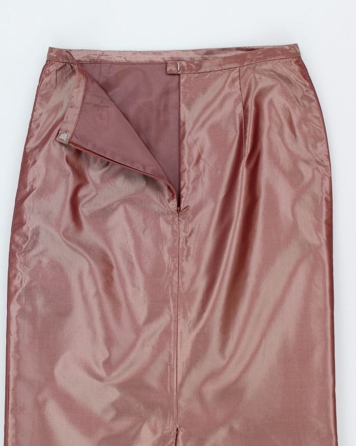 Vintage 90s Iridescent Silk Skirt - S