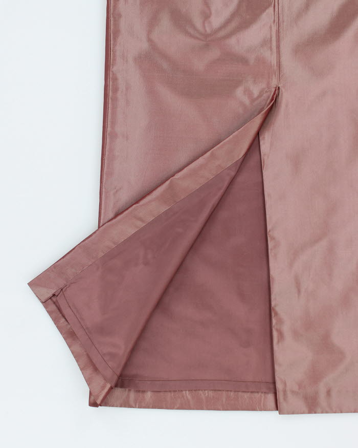 Vintage 90s Iridescent Silk Skirt - S