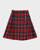 Vintage Nygard Wool Pleated Check Skirt - XS