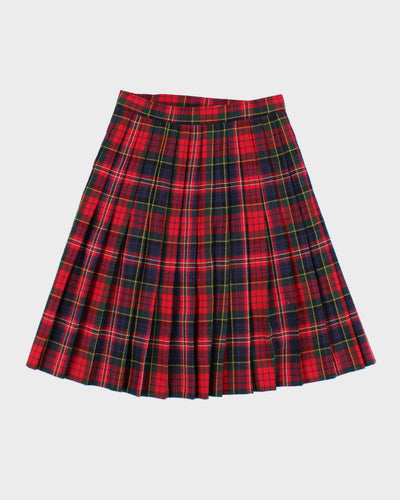 Vintage Nygard Wool Pleated Check Skirt - XS