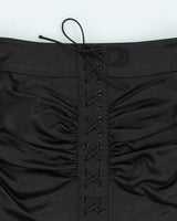 Y2k 00s Bebe Lace-up Silk Skirt - S