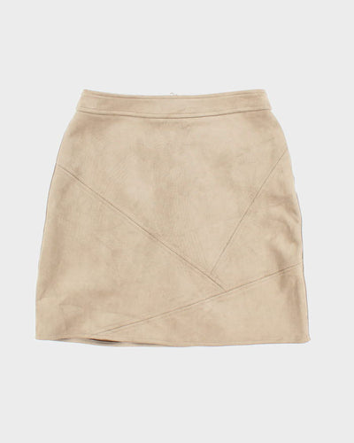 Y2k 00s Amisu Faux Suede Mini Skirt - S