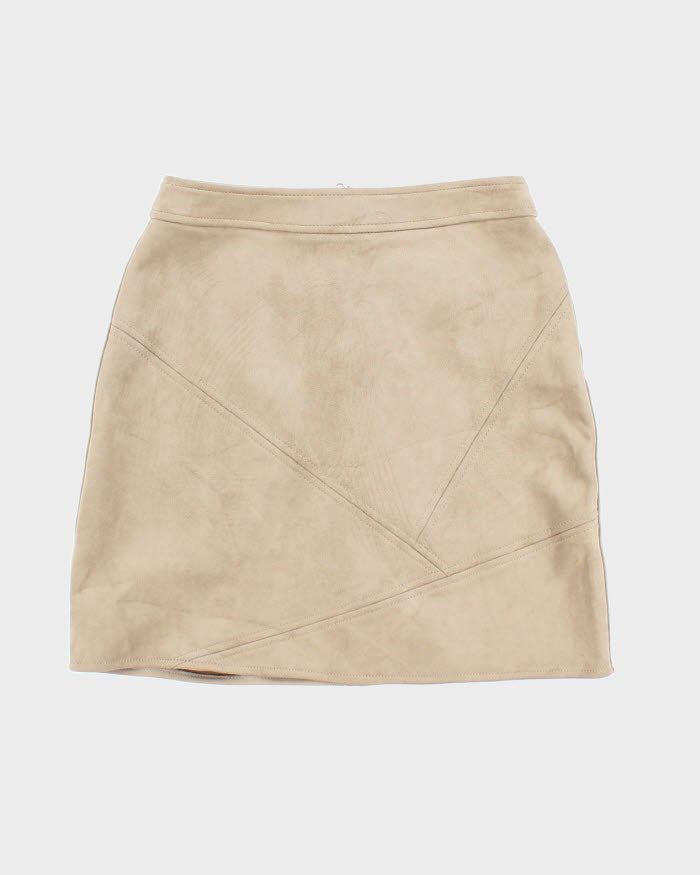 Y2k 00s Amisu Faux Suede Mini Skirt - S