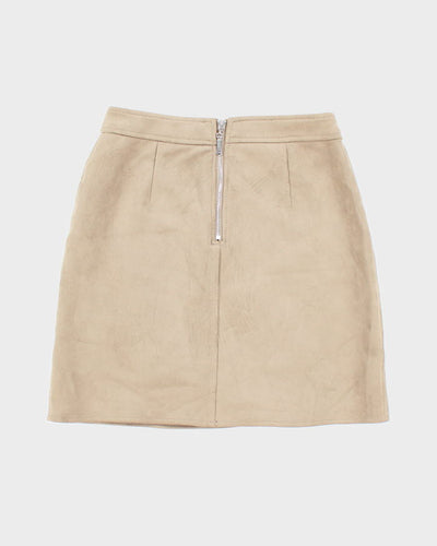 Y2k 00s Amisu Faux Suede Mini Skirt - S