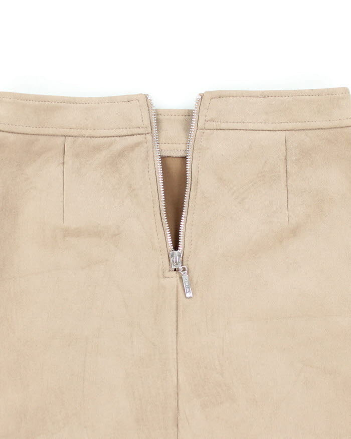 Y2k 00s Amisu Faux Suede Mini Skirt - S