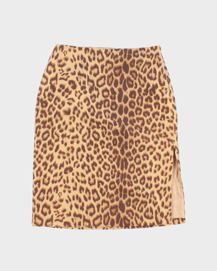 Y2k 00s Club Monaco Leopard Print Skirt - S