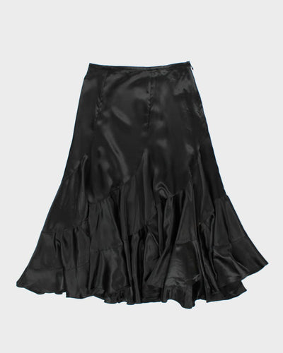 Y2k 00s Satin Ruffle Skirt - S