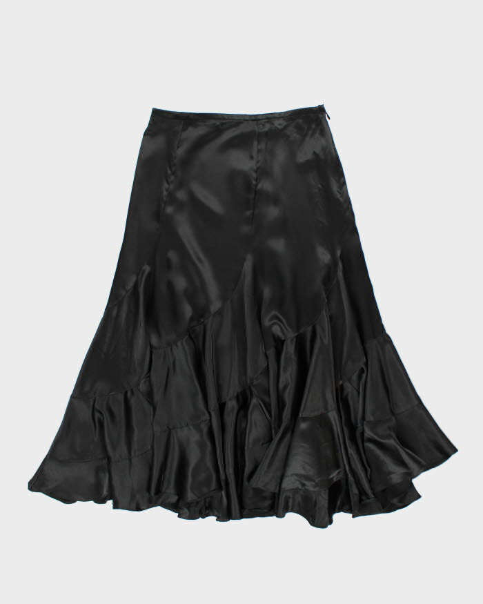 Y2k 00s Satin Ruffle Skirt - S