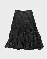 Y2k 00s Satin Ruffle Skirt - S