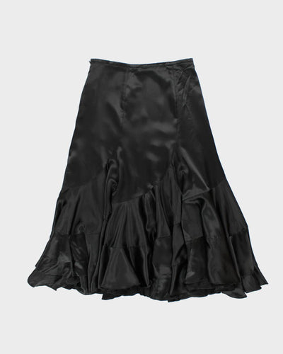 Y2k 00s Satin Ruffle Skirt - S