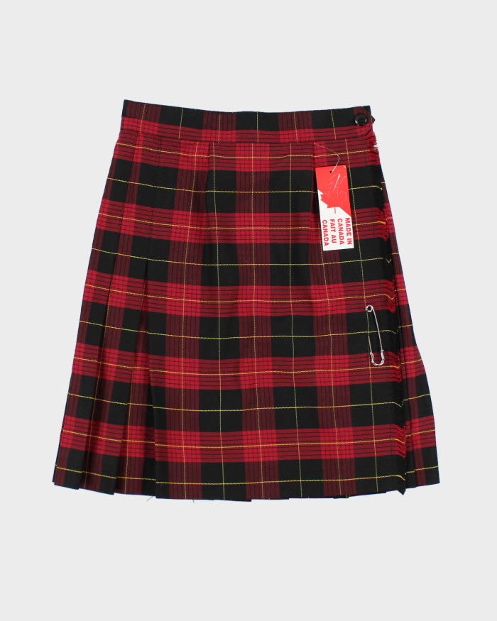 Deadstock  R.J McCarthy Wool Blend Checked Skirt - XXS