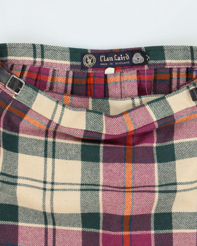 Vintage Clan Laird Wool Checked Skirt - S