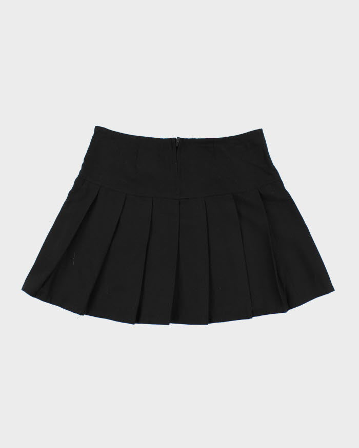 Y2k 00s Royal Bones Pleated Chain Mini Skirt - L