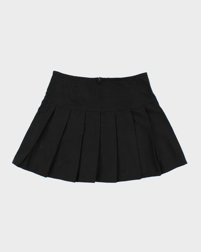 Y2k 00s Royal Bones Pleated Chain Mini Skirt - L