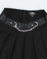 Y2k 00s Royal Bones Pleated Chain Mini Skirt - L