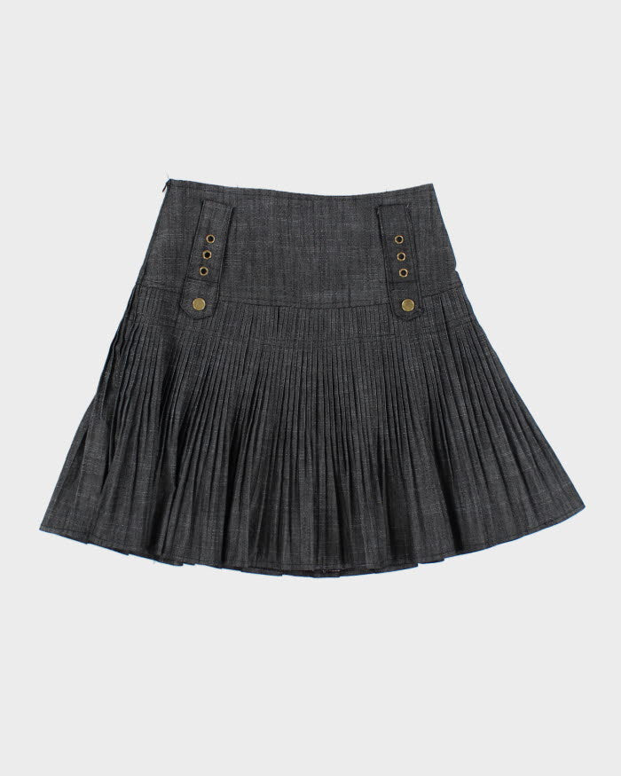 Y2k 00s Pleated Grey Skirt - XS