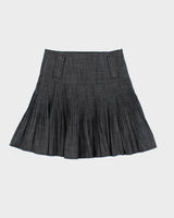 Y2k 00s Pleated Grey Skirt - XS