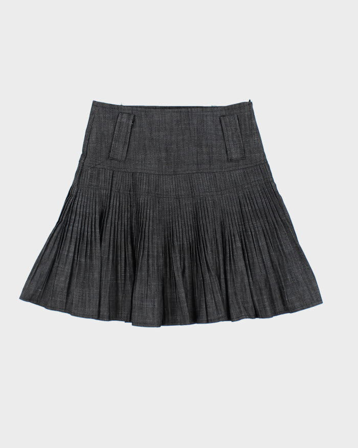 Y2k 00s Pleated Grey Skirt - XS