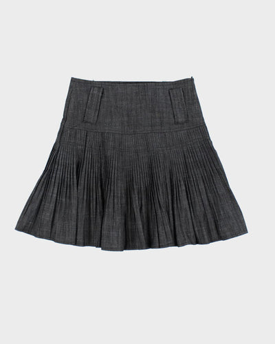 Y2k 00s Pleated Grey Skirt - XS
