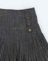 Y2k 00s Pleated Grey Skirt - XS