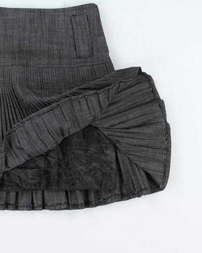 Y2k 00s Pleated Grey Skirt - XS