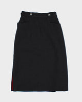 Vintage 80s Toni Lynn Wrap Suit Skirt - XXS