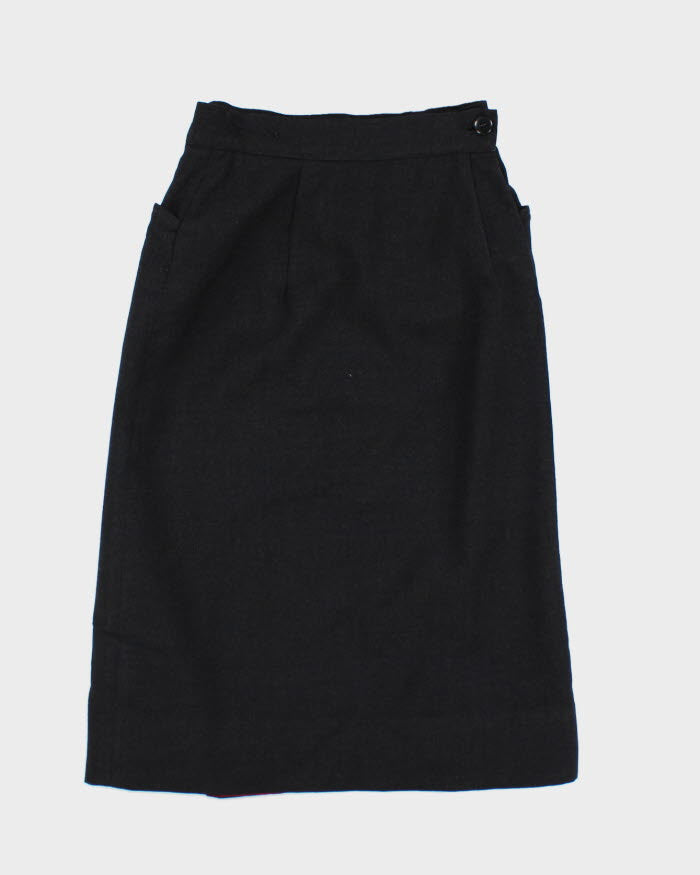 Vintage 80s Toni Lynn Wrap Suit Skirt - XXS