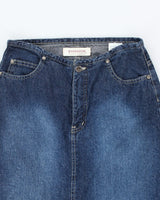 Y2k 00s Hydraulic Dark Wash Denim Skirt - XS