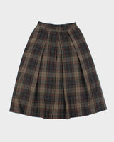Vintage Snazzie Wool Blend Checked Skirt - S
