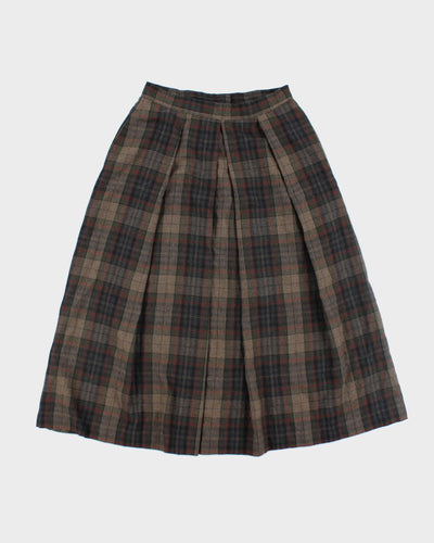 Vintage Snazzie Wool Blend Checked Skirt - S