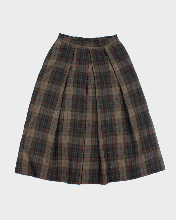 Vintage Snazzie Wool Blend Checked Skirt - S
