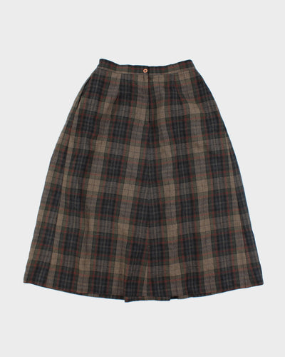 Vintage Snazzie Wool Blend Checked Skirt - S