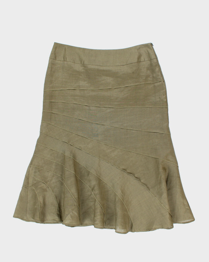 Y2k 00s Gilani Khaki Tiered Skirt - M