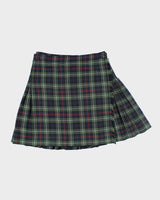 Vintage 90s Wool Blend Checked Skirt - S