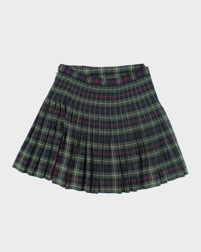 Vintage 90s Wool Blend Checked Skirt - S