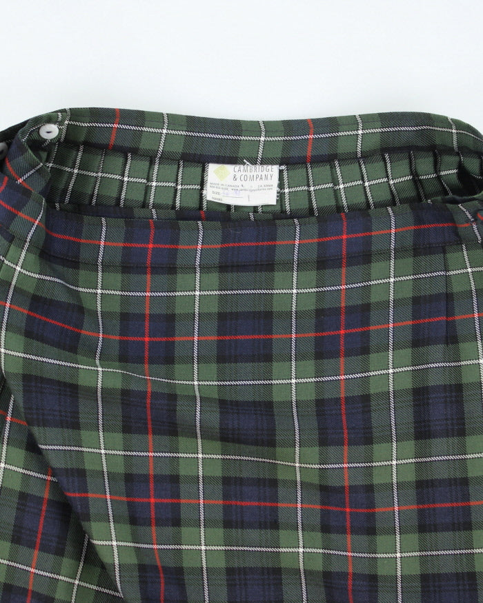 Vintage 90s Wool Blend Checked Skirt - S