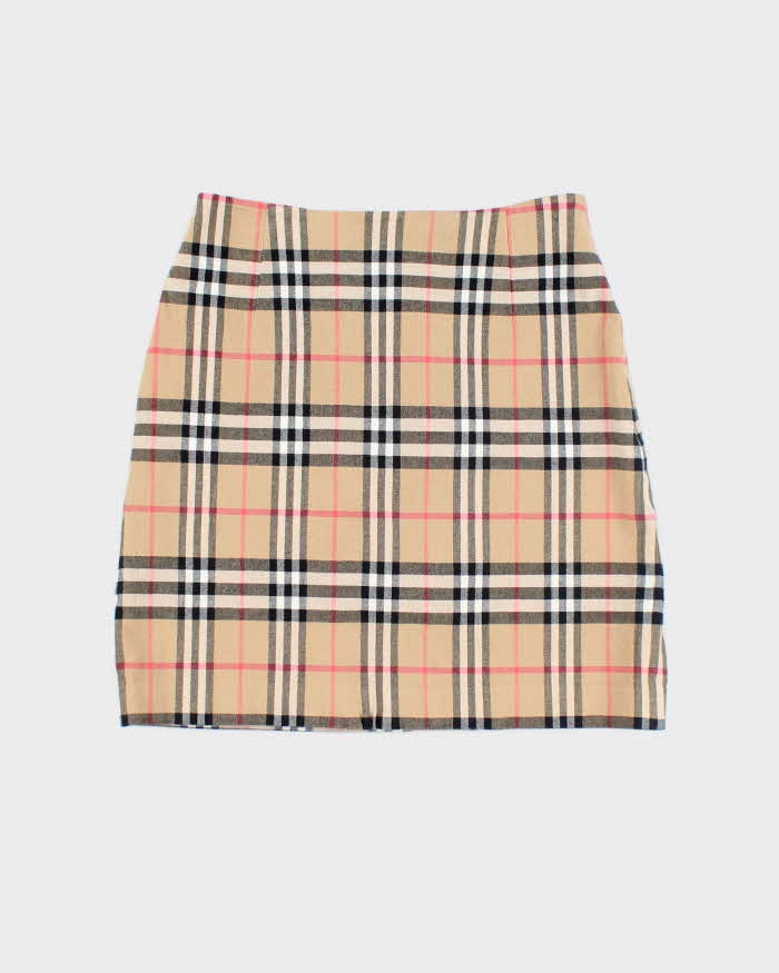 Vintage Y2K Women's Burberry Novacheck Mini Skirt - S