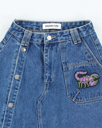 Vintage Y2K Heavyweight Denim Skirt - S
